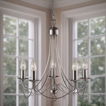 Montmartre Antique Brass 5 Light Chandelier